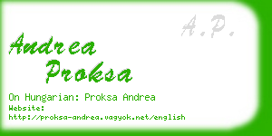 andrea proksa business card